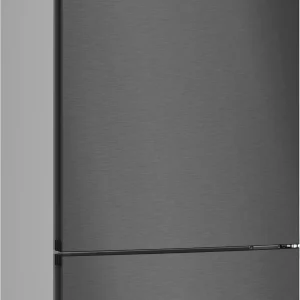 iQ300 free-standing fridge-freezer with freezer at bottom 193 x 70 cm Brushed black steel antiFingerprint, Total noFrost