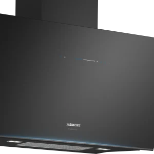 iQ700 Wall-Mounted Cooker Hood 90 cm clear glass black printed, Black